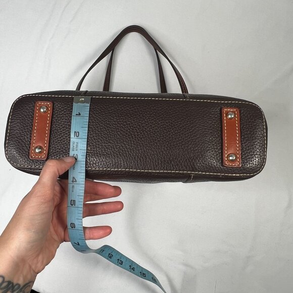 Dooney and Bourke Pebble Grain Small Lexington Shoulder Shopper Bag Dark Brown - Picture 7 of 15